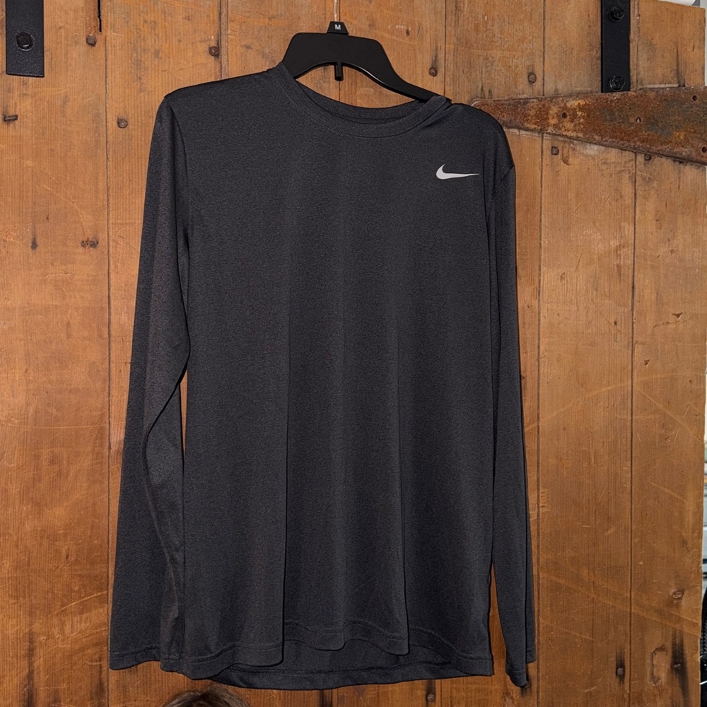 Nike Charcoal Long Sleeve Top Dri-fit